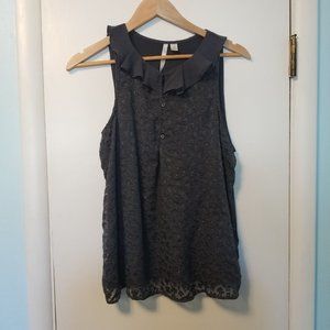 lauren conrad sz M floral flounce tank